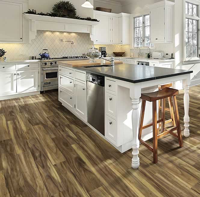 We have porcelain tile flooring to create the look you want.